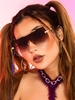 Lunettes Solaires Polies avec Monture Large en Métal Bijou Coréen
