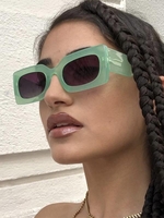 Lunettes Solaires Rectangulaires de Tendances avec Monture