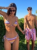 Maillot de Bain Coloré Zigzagué pour Couple Taille unique