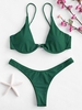 Maillot de Bain Plongeant S Vert mer moyen
