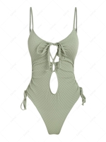 Maillot de Bain Une Pièce en Jacquard Texturé avec Rembourrage Sur Poitrine S Vert clair
