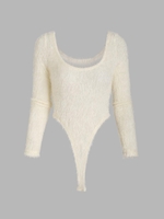 Maillot de Corps Fourré en Couleur Unie S Café lumière