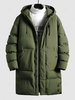 Manteau à Capuche Matelassé Zippé Poches M Vert profond