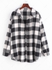 Manteau à Carreaux en Laine Mélangée S Noir