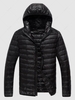 Manteau Doudoune à Capuche Matelassé avec Poches à Zip M Noir