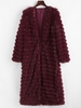Manteau en Fausse Fourrure Xxl Rouge