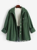 Manteau Goutte Epaule avec Poche M Vert profond