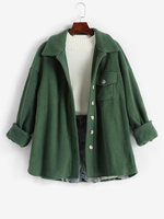 Manteau Goutte Epaule avec Poche M Vert profond