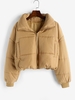 Manteau Matelassé Zippé avec Poches S Café lumière