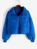 Manteau Matelassé Zippé avec Poches Xs Bleu