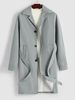 Manteau Trench Long avec Simple Boutonnage avec Ceinture L Gris clair