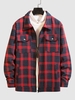Manteau Zippé Motif à Carreaux avec Poche en Avant Xl Multi a