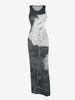 Maxi Robe Débardeur à Imprimé Fleuri M Noir