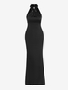 Maxi Robe Longue Découpée Croisée Soyeuse à Dos Nu S Noir