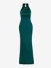 Maxi Robe Longue Découpée Croisée Soyeuse à Dos Nu S Vert