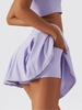 Mini-Jupe de Sport Plissée à Doublure S Violet clair