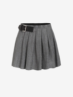 Mini Jupe Plissée Bouclée Métallique S Argent