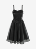 Mini Robe à Volants L Noir