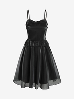 Mini Robe à Volants L Noir