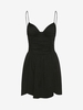 Mini Robe Croisée Ouverte Au Dos à Volants M Noir