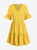 Mini-Robe Décontractée Superposée Xl Jaune