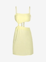 Mini-Robe Découpée à Bretelle S Jaune