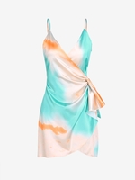 Mini Robe Enveloppée Ombrée L Multi a