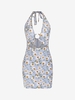 Mini Robe Fendue à Imprimé Marguerite S Multi a
