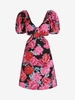 Mini Robe Florale Découpée Nouée Au Dos M