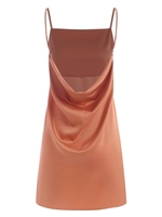 Mini Robe Fourreau à Bretelle S Orange clair