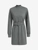 Mini-Robe Matelassée Ceinturée à Goutte Epaule M Gris foncé