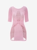 Mini Robe Moulante Evidée Transparente Taille unique Rose clair