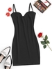 Mini Robe Moulante Simple M Noir