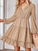 Mini-Robe Superposée Ourlet en Dentelle à Pois S Café lumière
