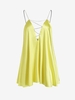 Mini-robe Trapèze à Découpes en Echelle et Motif de Diamant M Jaune