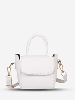 Mini Sac à Bandoulière Lisse en Couleur Unie