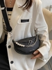 Mini Sac à Bandoulière Zippé avec Fausse Perle