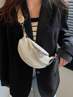 Mini Sac à Bandoulière Zippé avec Fausse Perle
