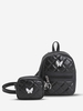 Mini Sac à Dos Matelassé Motif Papillon en Forme de Losange