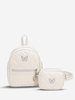 Mini Sac à Dos Matelassé Motif Papillon en Forme de Losange