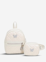 Mini Sac à Dos Matelassé Motif Papillon en Forme de Losange
