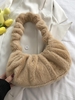 Mini Sac Fourre-tout en Fausse Fourrure à Volants