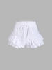 Mini Short Superposé à Volants à Cordon M Blanc