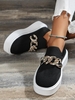 Paire de Chaussures Décontractées en Maille Décorées de Chaînes