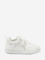 Paire de Chaussures en Tissu en Maille et en Cuir PU avec Épissures en Lettres