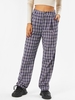 Pantalon à Carreaux à Taille Haute avec Poche S