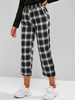 Pantalon à Carreaux avec Poches M Noir
