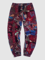 Pantalon à Imprimé Ethnique à Cordon de Serrage M Multi a