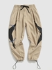 Pantalon à Imprimé Lettre Croisé à Jambe Large Xs Kaki léger