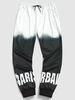 Pantalon à Imprimé Lettre Ombré Xl Noir